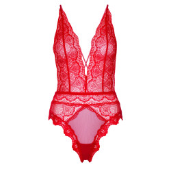 DARING Intimates Body Deep-V Lace Rouge